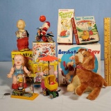 Mechanical Wind Up Vintage Toys with Original Boxes - Marx The Wals-A-Way Baby, Mechanical