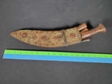 Vintage Antique Gurkha Khukuri Handmade kukri, khukri Dagger Knife Nepal With Jeweled Sheath