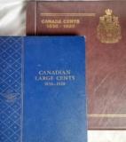 2 Canadian Large Cent coin Albums with 73 total coins