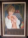 H. J. Beukelaer Oil On Board Nude Pin Up 1972