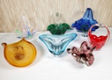 7 Pcs. Hand Blown Art Glass