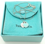 Tiffany & Co. Heart Charm Necklace w Orig. Box & Bag