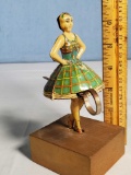 Marx Ballet Dancer Ballerina Tin Litho Spinning Top with Stand