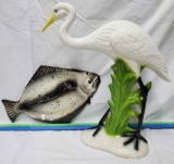 2 Ceramic Wildlife Figurines