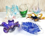 8 Pcs. Hand Blown Art Glass