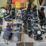 Large Lot of Vintage Cameras & Accessories