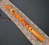 Native American Pine Wood Flute Signed JB