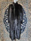 Full Length Reversible Black Mink & Leather Coat