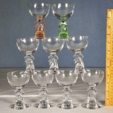 Heisey Rooster Head Cocktail Glass Collection