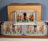 3 MIB Britains Middlesex Colour Party Escort and Sentry Box #8701 sets with Factory box