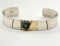 Post Modernist Sterling & 14k Gold with Opal Cuff Bracelet by Glanzer