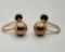 Pair Vintage 10k Gold Screw Back Earrings