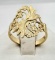 Vintage 14k Gold Carved Floral Ring