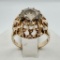 Vintage Smokey Quartz Ring Set in 14k Gold