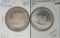 2 Commemorative Silver Half Dollars - 1952 Washington Carver & 1923-S Monroe Adams