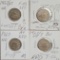 4 AU/UNC 1867 Shield Nickel Die Variety Error Coins
