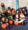 Tray Lot of Annalee & Other Halloween Dolls