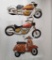 Metal Wall Art 2 Motorcycles & 1 Moped