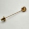 14k Gold Stick Pin with Citrine Gemstone