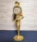 Early 1900's Art Nouveau Woman German Gold Gilt Clock