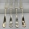 Lot Of 4 A. F. Towle Sterling Silver Fiddle Pattern Dinner Forks