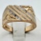 Men's Nugget Design 10k Gold Ring