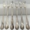 Lot Of 6 Gorham Sterling Silver Lancaster Rose 1897 Cocktail / Seafood Forks