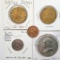 5 Stephen A Douglas Medals and Civil War Tokens