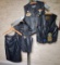 3 Black Leather Motorcycle Riding Vests & Skirt