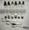 Collection Of 9 Fiddleback Tea Spoons, 6-N. Harding Silver 5 3/4