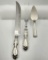 Sterling Silver Albert Pattern Carving Set Sheffield England & Unknown Sterling Handle Cheese Knife
