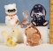 4 Fenton Glass Amimals- Rabbits Squirrel and Bear