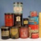 10 Antique Unopened, Canister and Novelty Coffee Tins