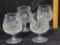 4 Vintage Waterford Crystal Brandy Snifters