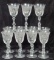 11 Fostoria Meadow Rose Etched Wine Glass Stems