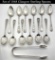 Boxed set of 12 Roger Scott 1868 Glasgow Assay Sterling Spoons and Tongs