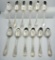 12 Towle 1887 Clover Pattern Sterling Silver Tea Spoons