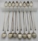 Lot Of 15 Sterling Silver Wallace Heart Ice Tea Sippers/Straws