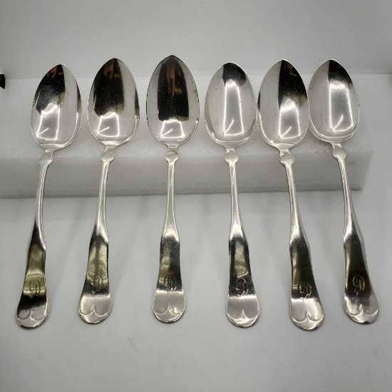 Lot Of 6 Sterling Silver A. F. Towle Fiddle Pattern Spoons