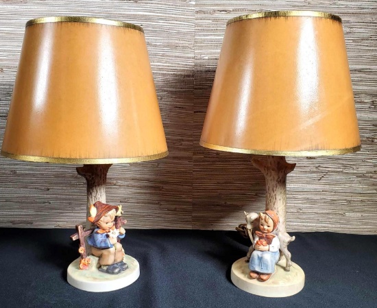 Pair Of Hummel Lamps