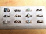 12 Sterling Silver Rings