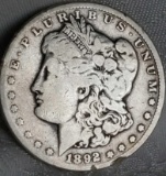 1892-CC Morgan Silver Dollar