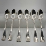 6 Sterling Silver Dominic & Half Virginia Pattern c1912 Tea Spoons