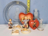 Lot of Hummel Collectible Plaques, Figurines, Wall Pockets and Crystal