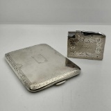 James E. Blake Co. Sterling Cigarette Case & Elgin American Lighter