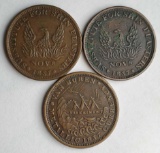 2 -1837 May 10 Phoenix and 1841 Daniel Webster Hard Time Tokens