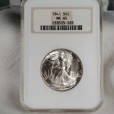 NGC MS 65 1941 US Silver Walking Liberty Half Dollar