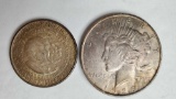 US Commemorative Washington/Carver 1952 Half Dollar and 1923 Peace Dollar