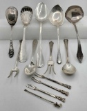 Lot Of 13 Sterling Silver Tablewares