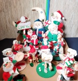 Collection of Vintage Annalee Christmas Santa's